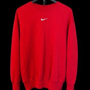 Nike Red Sportswear Pheonix Fleece Sweater